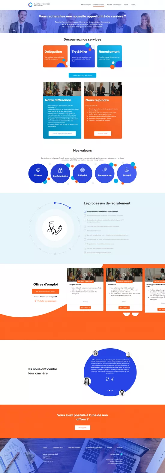 Page du site