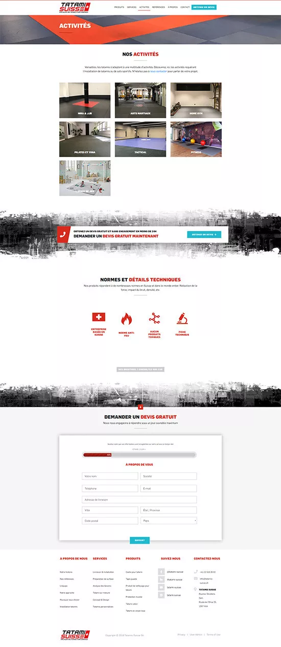 Page du site