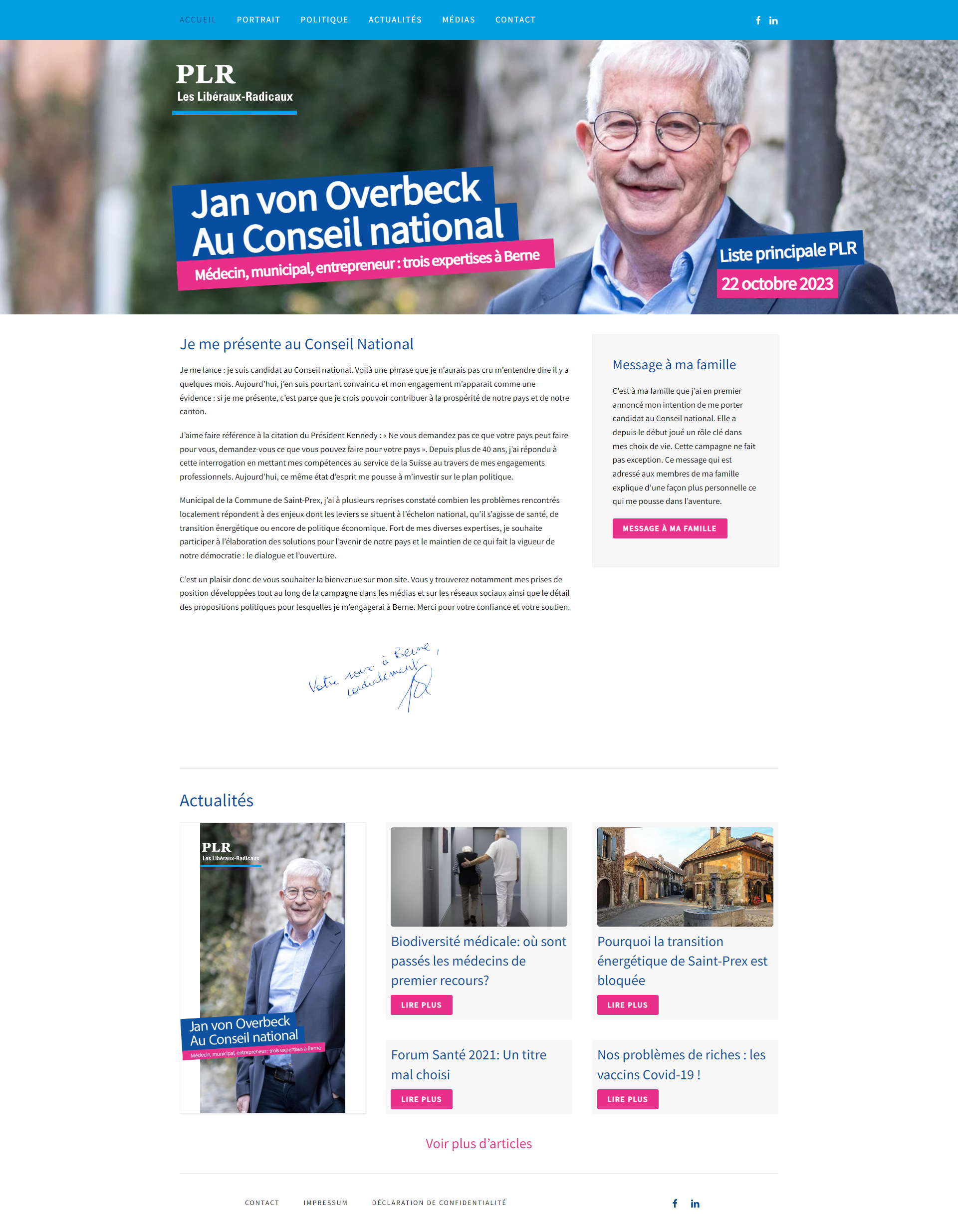 Page du site