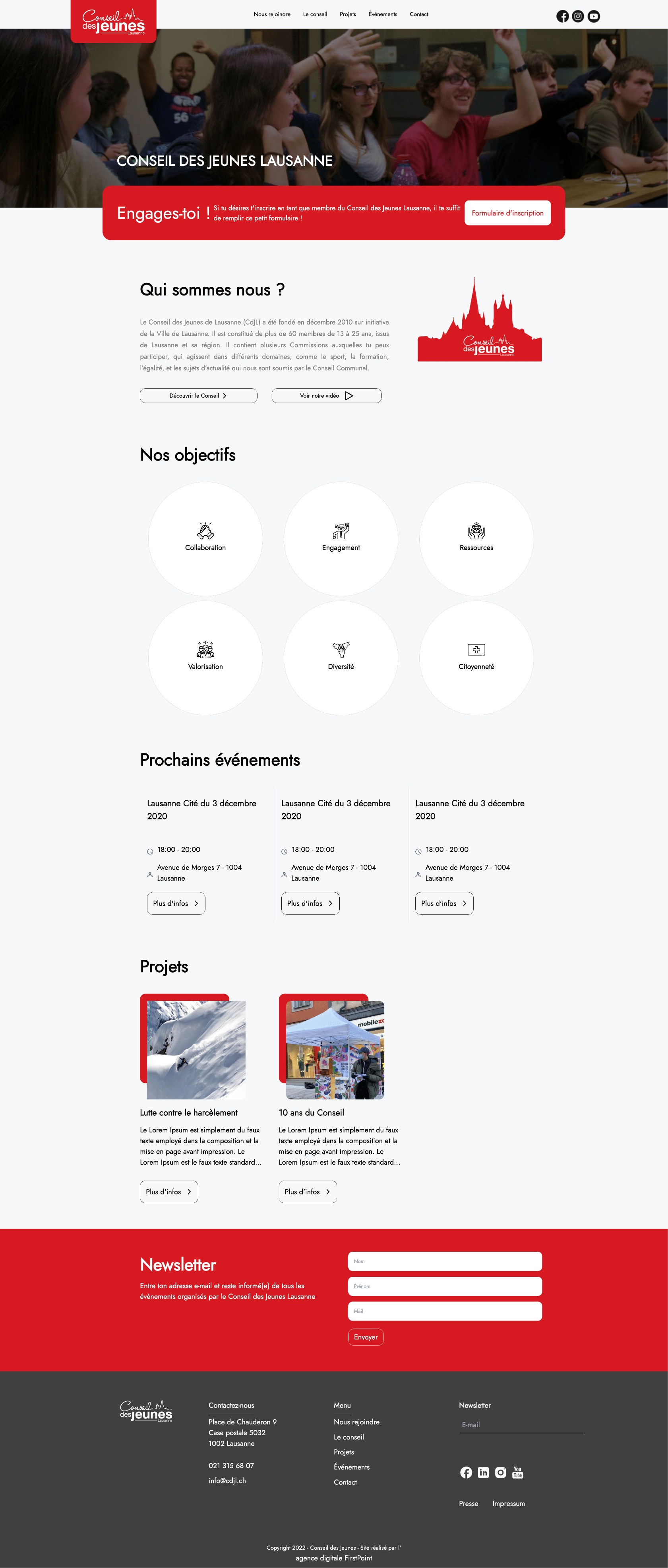 Page du site