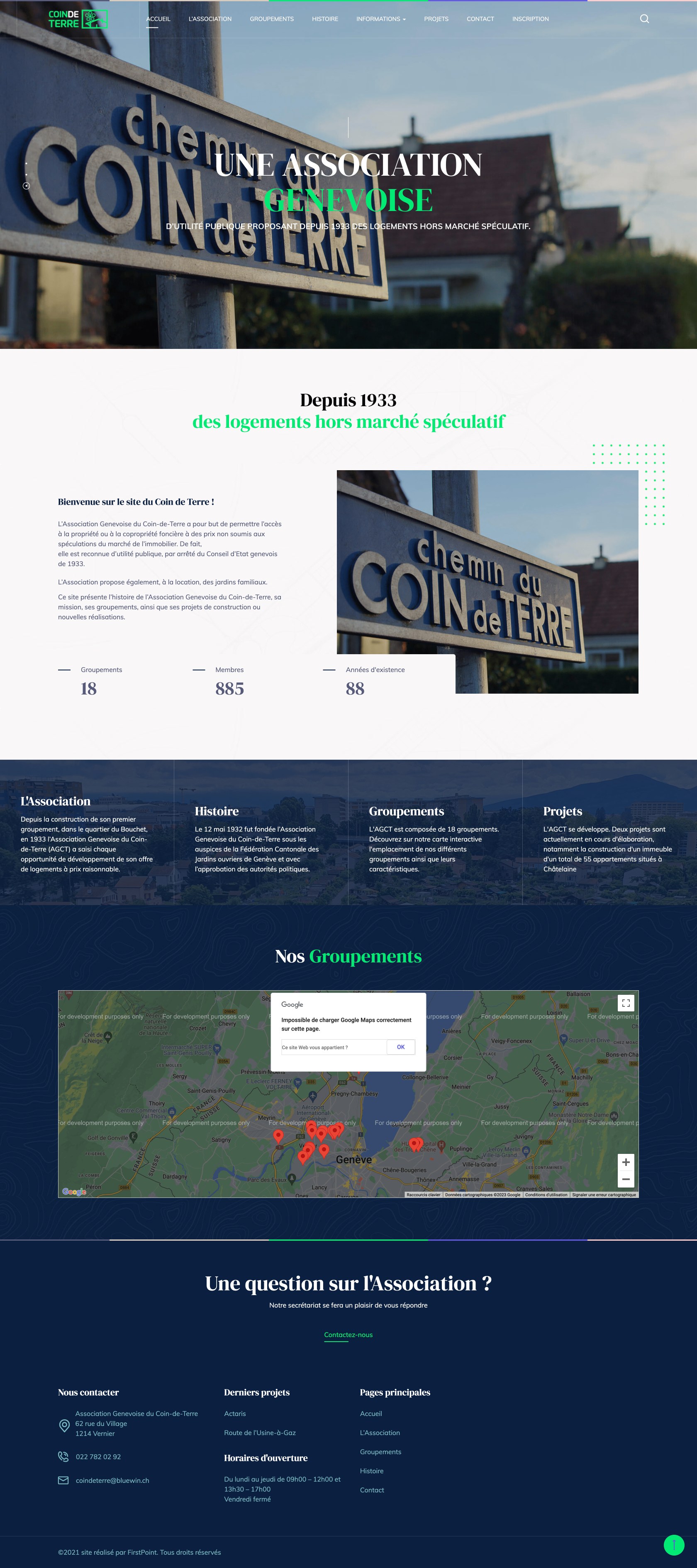 Page du site