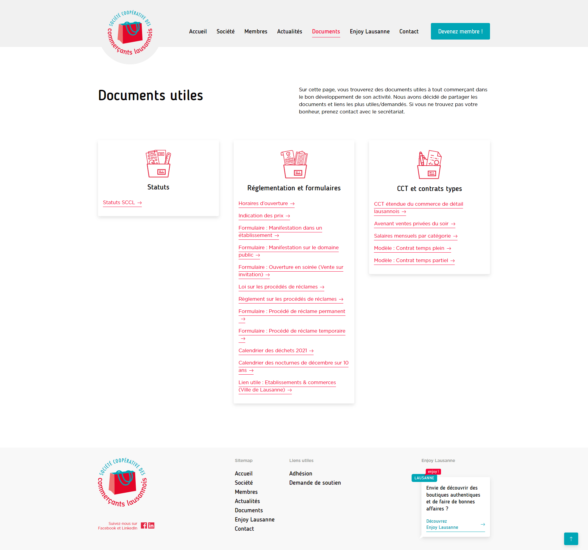 Page du site