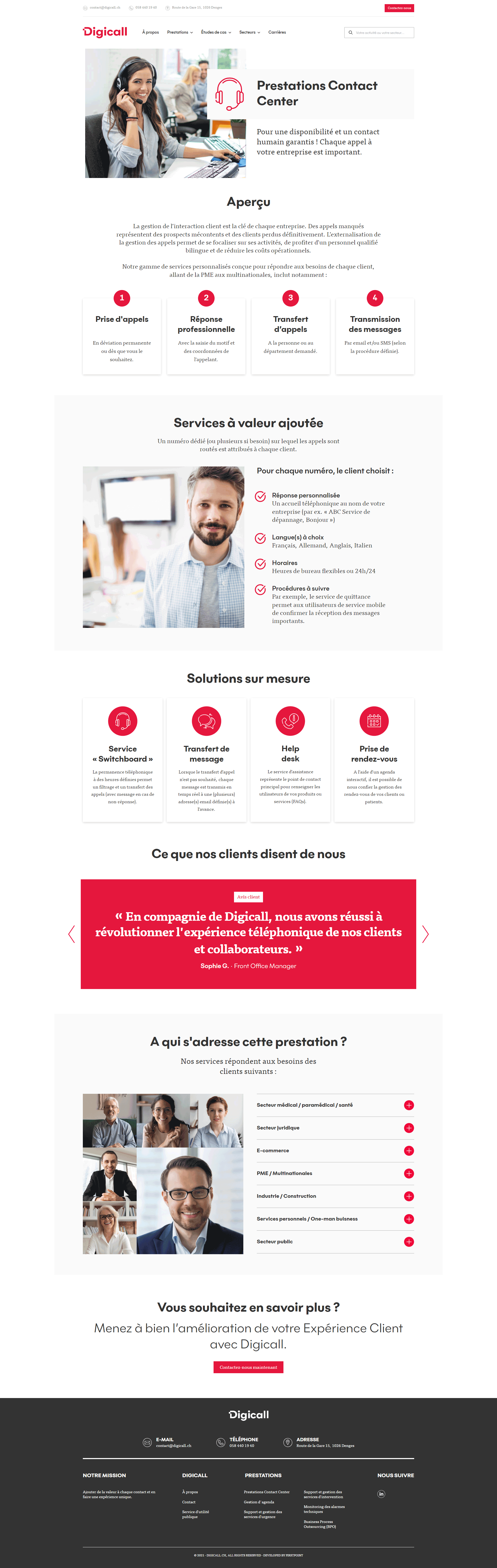 Page du site