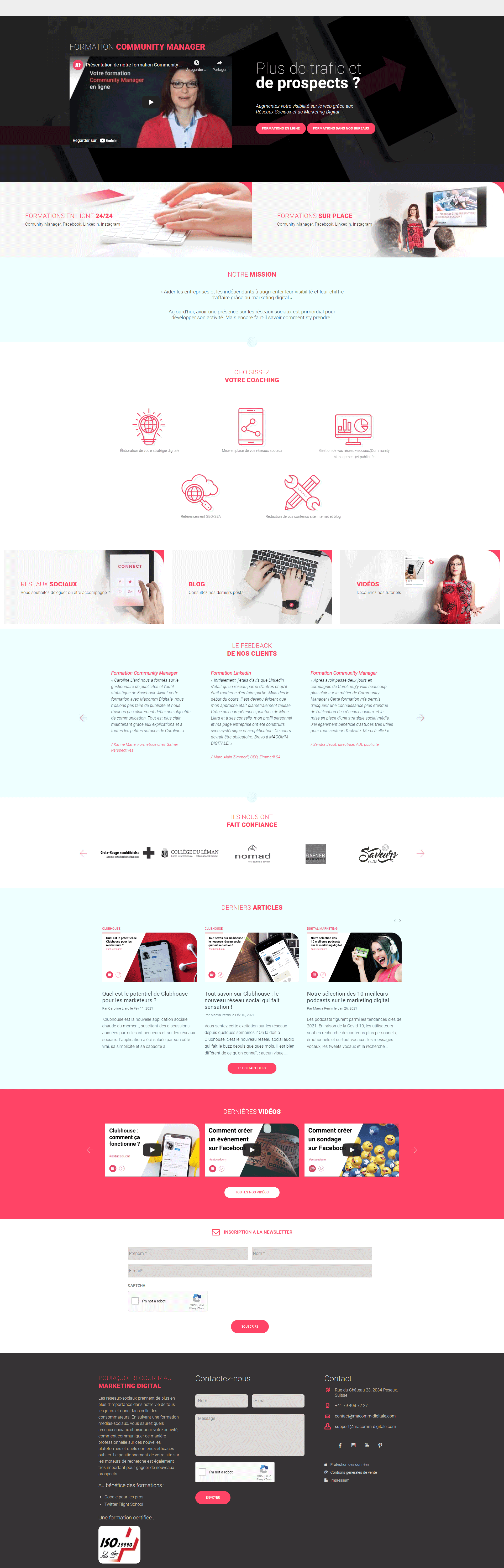 Page du site