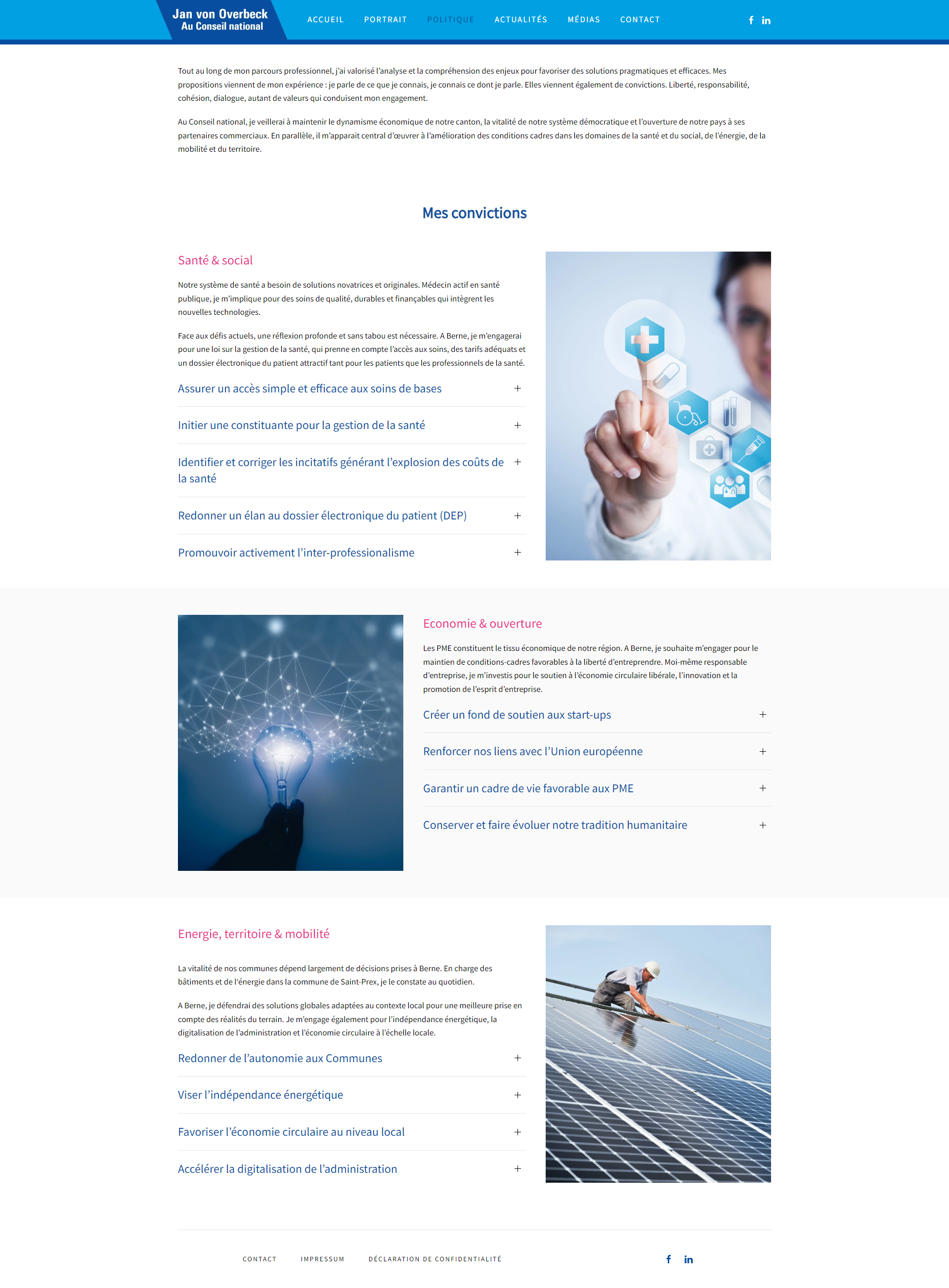 Page du site